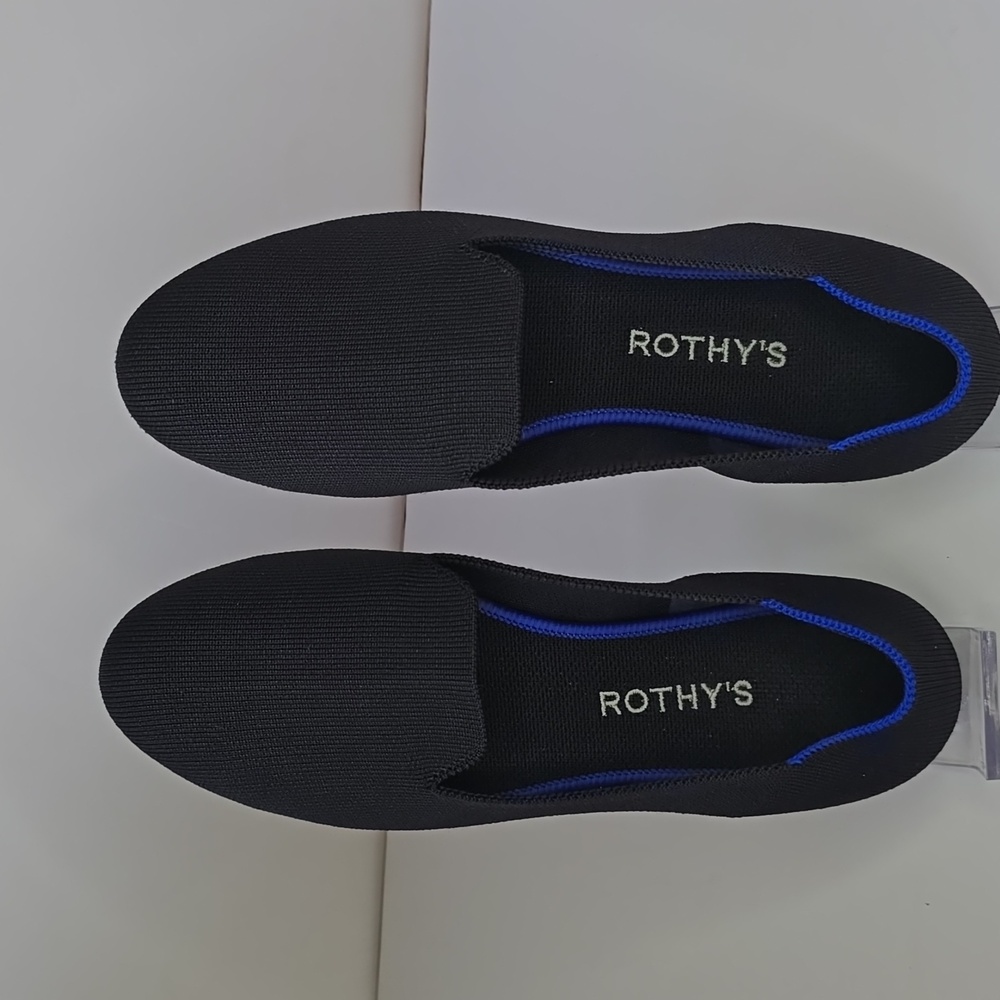 Rothy's The Loafer Black Round Toe Slip-On Flat Loafers - Picture 3 of 13